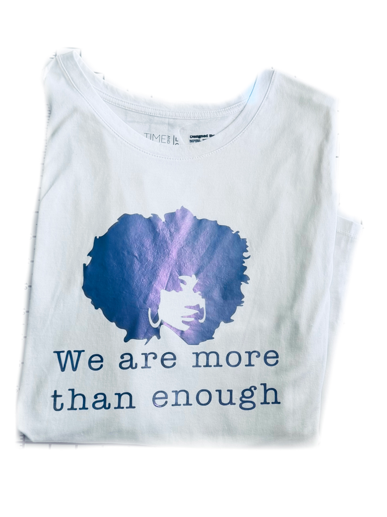 "More Than Enough" Tee (Small, Afro Woman, Short-Sleeved)