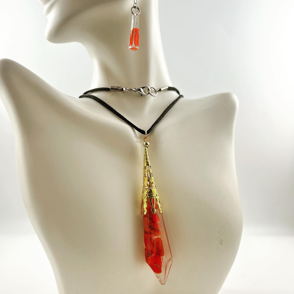 Stone Infused Resin Pendants