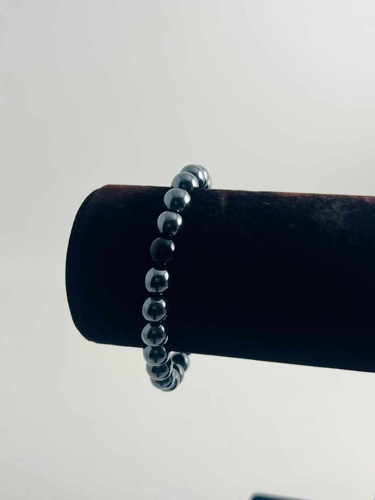 ⚔️ The Sentinel – Hematite & Onyx Bracelet | Crown of Hotep Collection