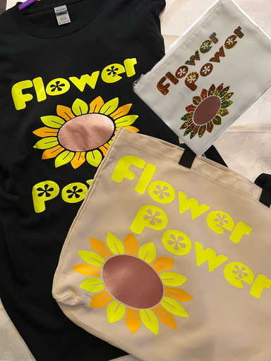 Sunflower Power Collection | Matching Tee, Tote & Pouch Set